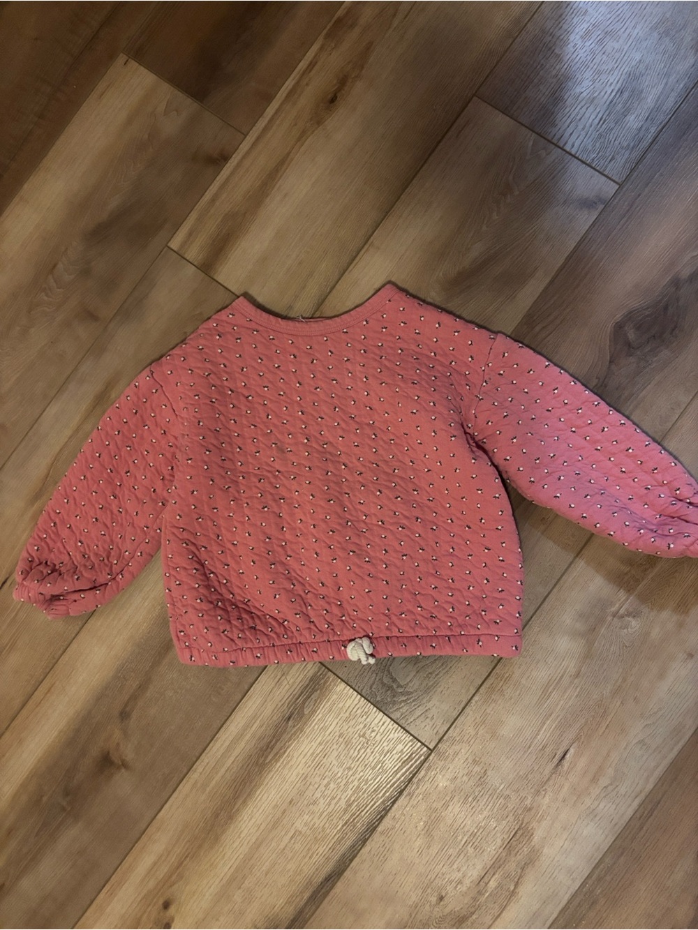Zara Pink Quilted Girls Jacket with Stud Detail